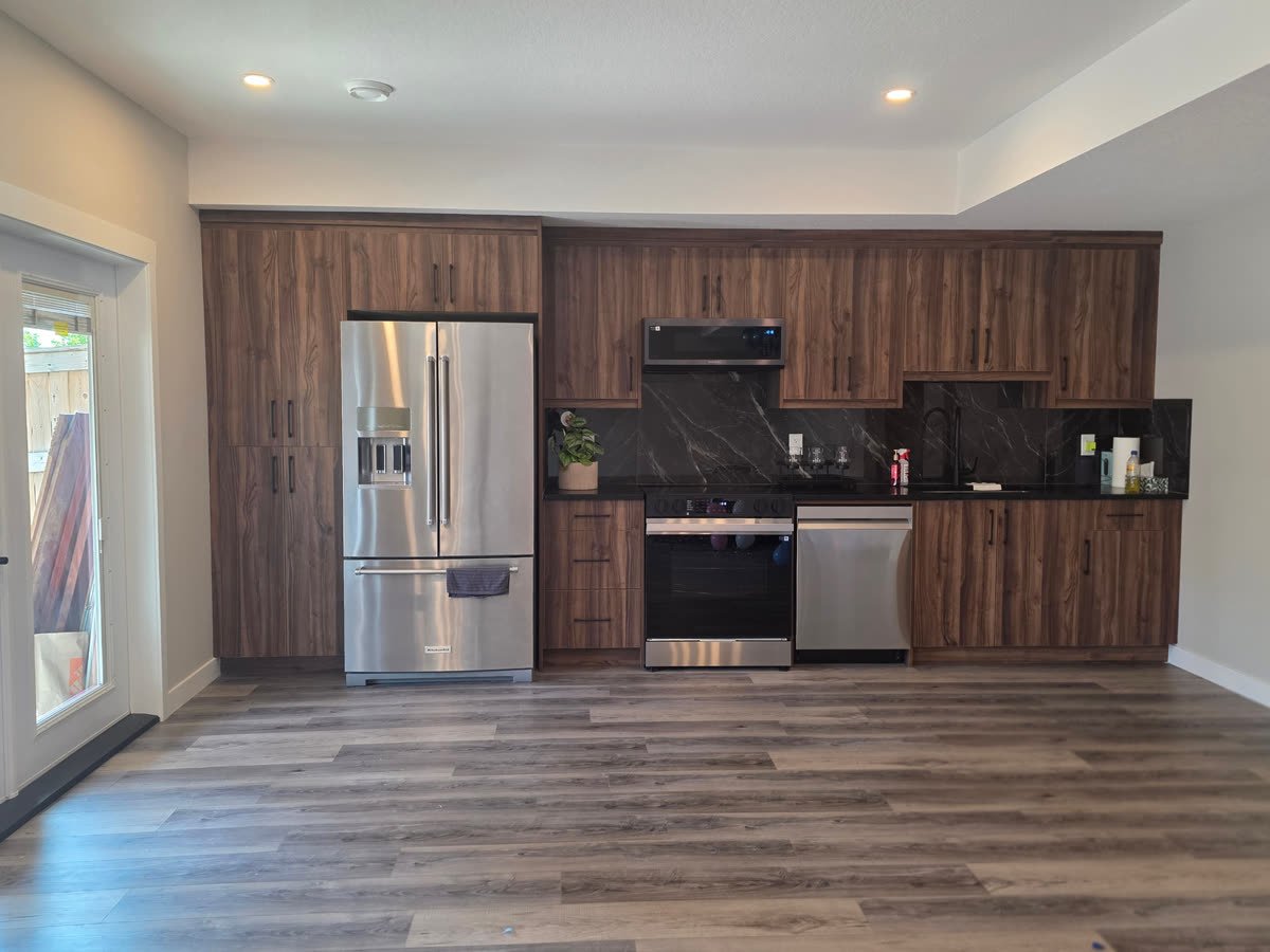 Finished suite kitchen at Windrow Manor, Calgary