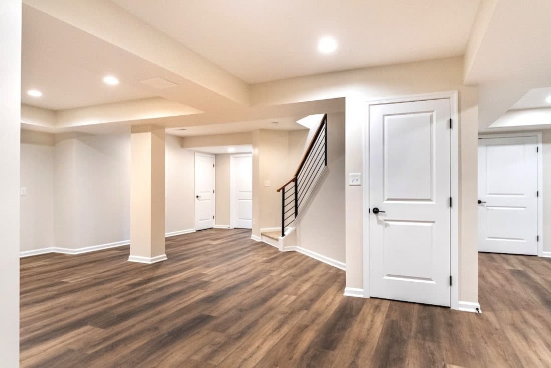 Elegant Entertainment Basement, Basement Renovations, Calgary area