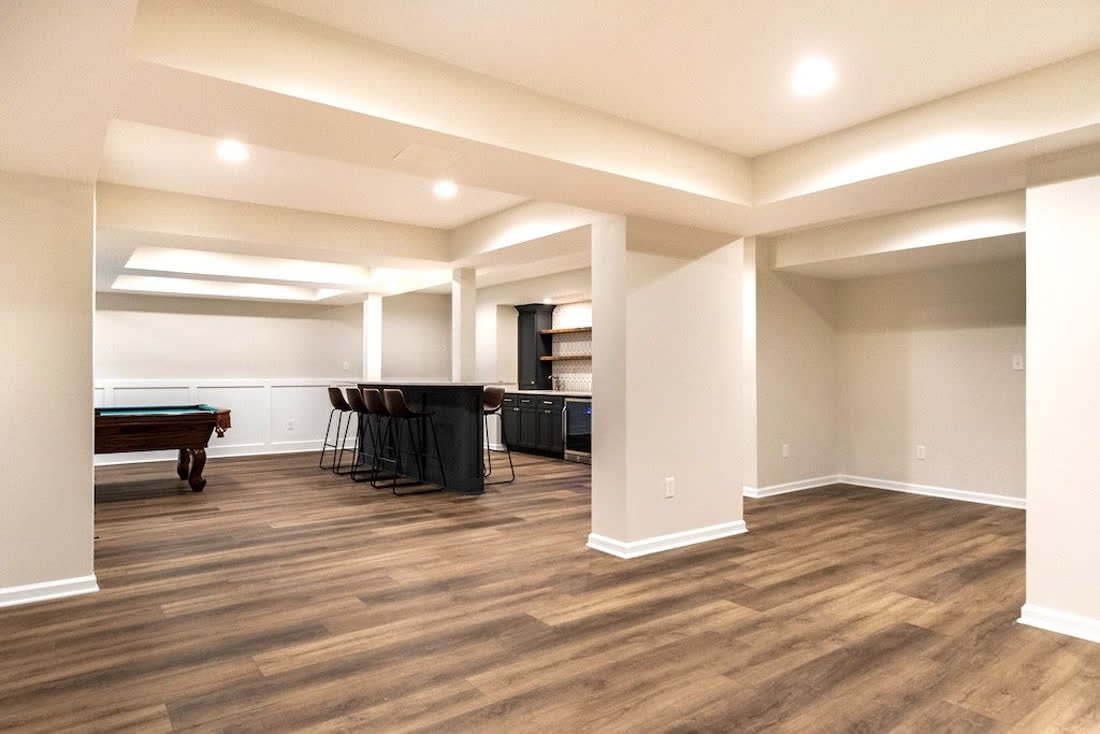Elegant Entertainment Basement photo 2, Basement Renovations Calgary