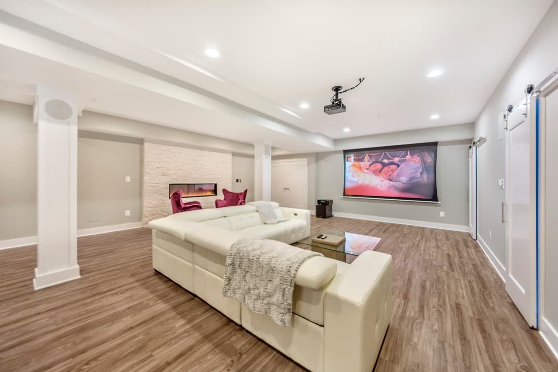 Masculine & Modern Basement Renovation photo 2, Basement Renovations Calgary