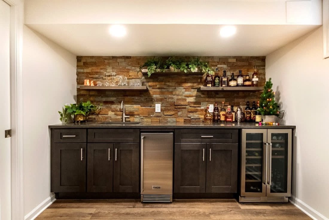 Rustic-Modern Basement Retreat photo 4, Basement Renovations Calgary