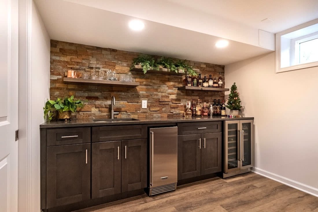Rustic-Modern Basement Retreat photo 5, Basement Renovations Calgary