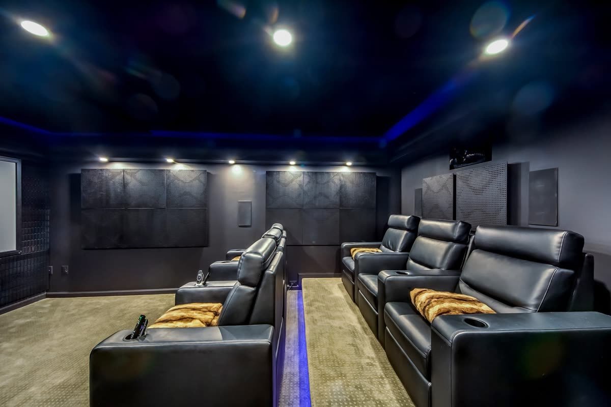 Home theatre basement, Calgary