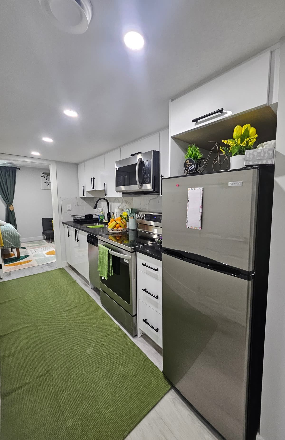 Airbnb legal basement suite kitchen, Skyview Ranch Calgary