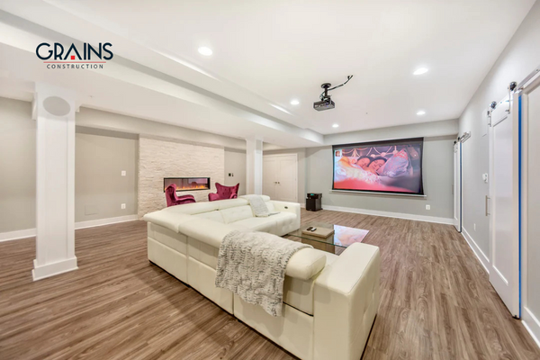 Masculine & Modern Basement Renovation – Calgary, AB