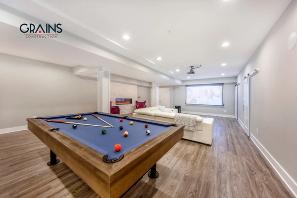 Masculine & Modern Basement Renovation – Calgary, AB