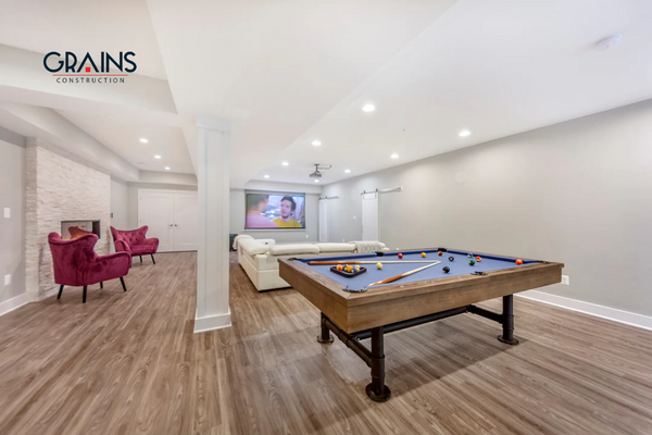 Masculine & Modern Basement Renovation – Calgary, AB